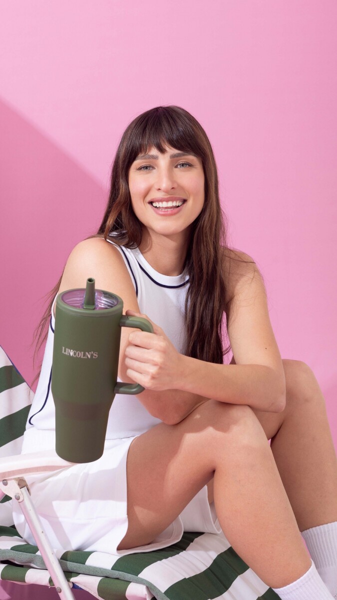 VASO TERMICO DRINKS - TROPICAL VERDE 