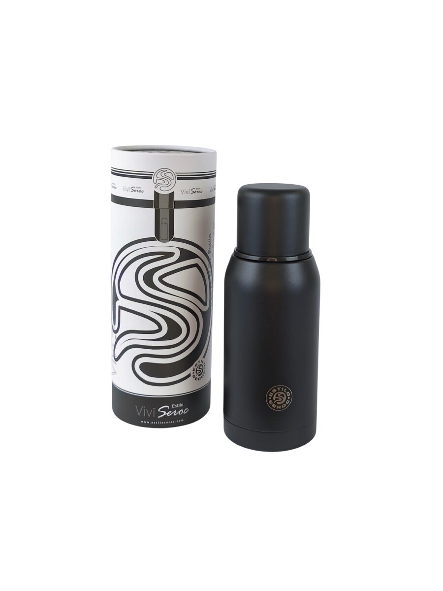 Termo acero color 750 ml - Negro 