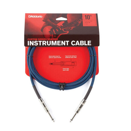 Cable Guitarra Daddario Pwbg15 Blue 5mts Cable Guitarra Daddario Pwbg15 Blue 5mts