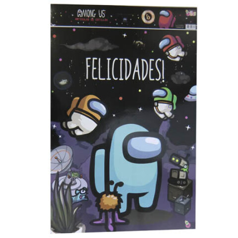 Cotillón Afiche Among Us Cumpleaños infantil x1 U
