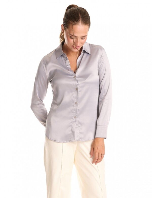 Camisa Saten GRIS