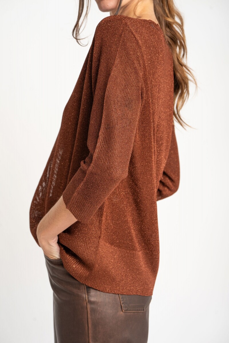 Sweater Lurex Marrón