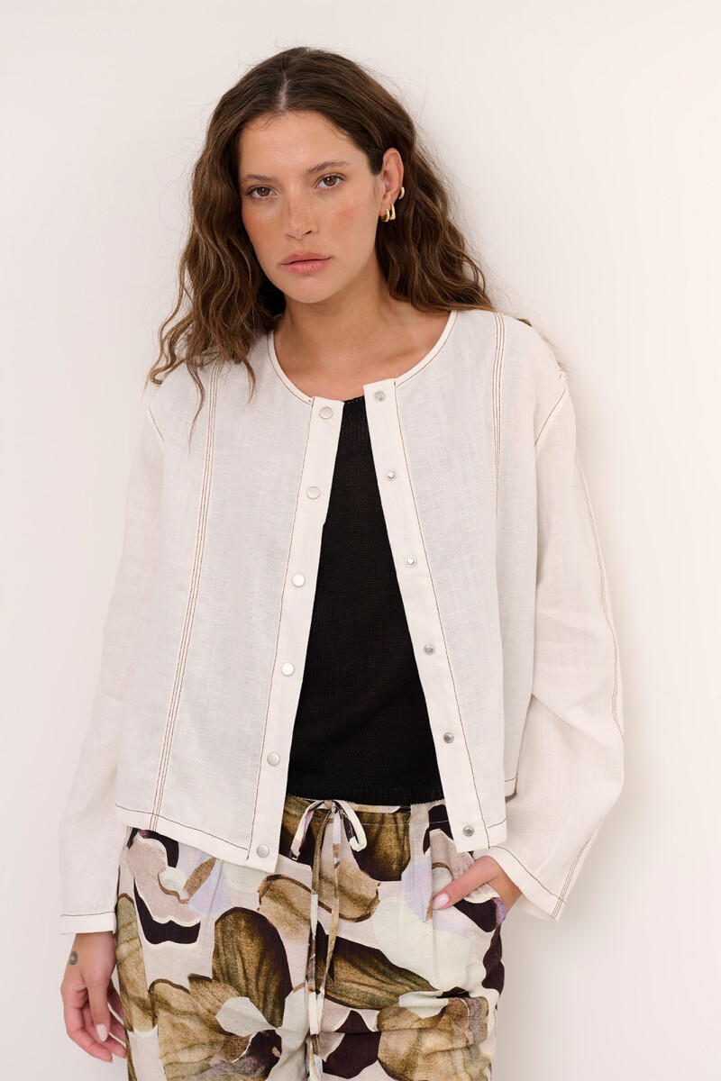 CHAQUETA LINO BLANCO