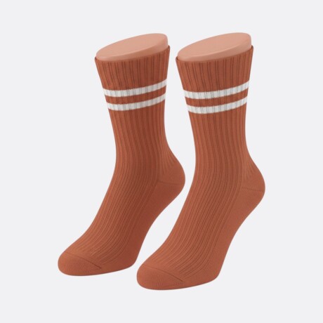 Medias Lineales De Color Naranja