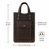 Matera Tipo Cartera con Bolsillo Simil Cuero Marron Oscuro