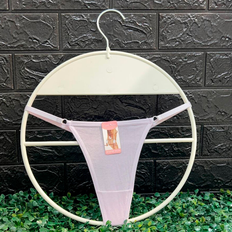 Tanga Colaless Ajustable De Algodón Lila Talla S-M