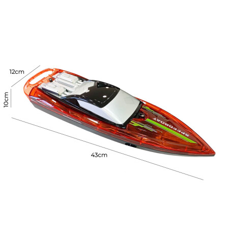 Lancha Barco Luces Recargable Control Remoto Juguete Jug030211