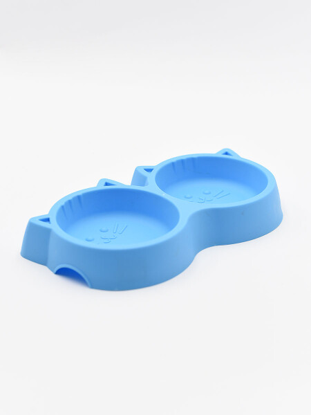 PLATO DOBLE PARA MASCOTA CELESTE