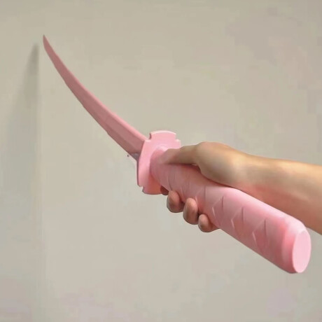 Espada Retractil De Plástico De 75 Cm De Largo Rosada