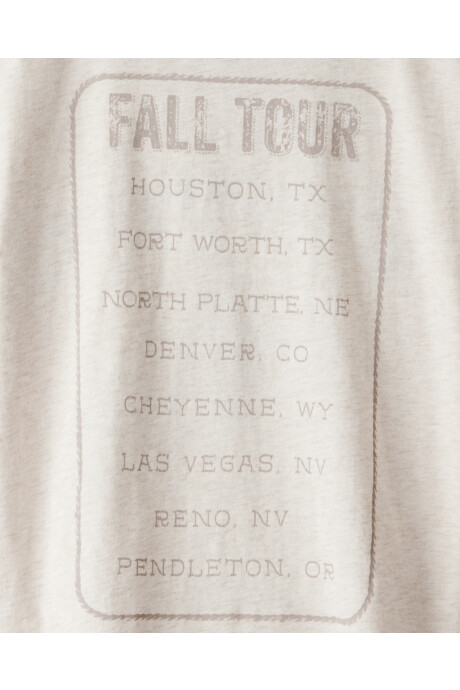 Remera de algodón, estampa rodeo Sin color