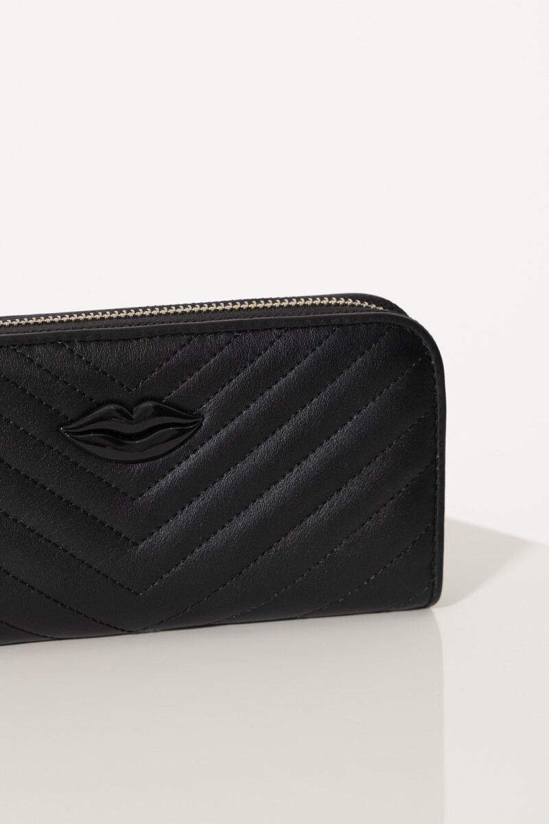 MAXI BILLETERA LIPSTICK Negro