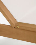 Reposera de exterior Caterin de madera maciza de eucalipto en color beige