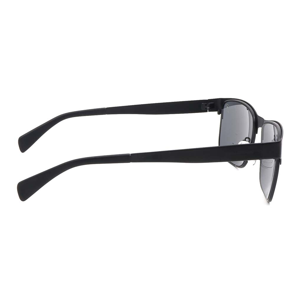 Lentes De Sol De Acero Inoxidable Cuadrado Chilli Beans Negro/Marrón