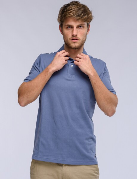 Remera polo pique lisa Piedra