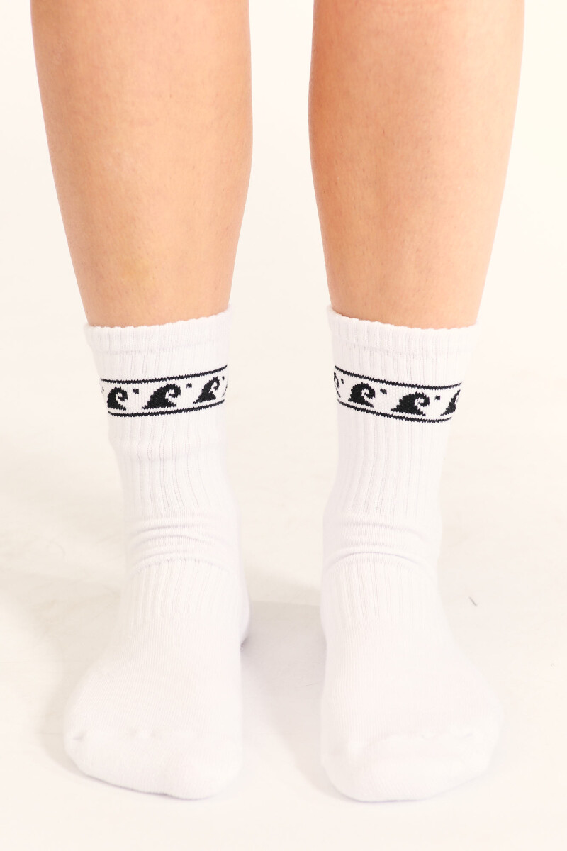 MEDIAS NEW COMPASS MERINO B-blanco