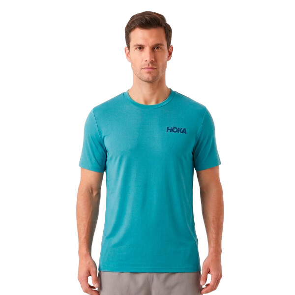 Hoka Remera manga corta Manifesto Gpx Tee Hombre - Celeste Celeste-Celeste