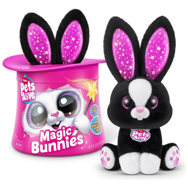 Zuru Pets Alive Magic Bunnies Peluche Conejo Luces Y Sonidos Color Negro Zuru Pets Alive Magic Bunnies Peluche Conejo Luces Y Sonidos Color Negro