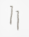 Aros Colgantes Largos Strass Aros Largos Strass - Cristal