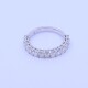 Anillo medio sin fin 18k blanco con 14 brillantes tallado esmeralda. Anillo medio sin fin 18k blanco con 14 brillantes tallado esmeralda.