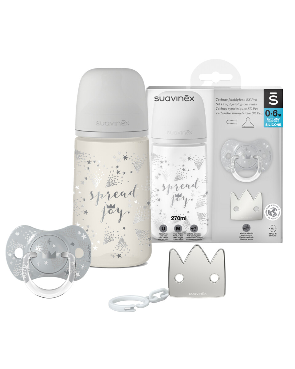 Set para bebé Joy Suavinex mamadera + accesorios 