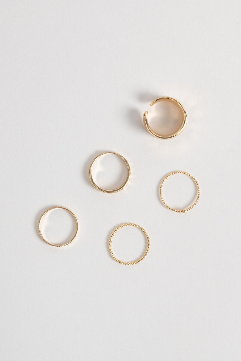 Set anillos Dorados