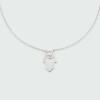 Colgante con cadena Mano de Fátima MOON en plata 925 con un brillante Colgante con cadena Mano de Fátima MOON en plata 925 con un brillante