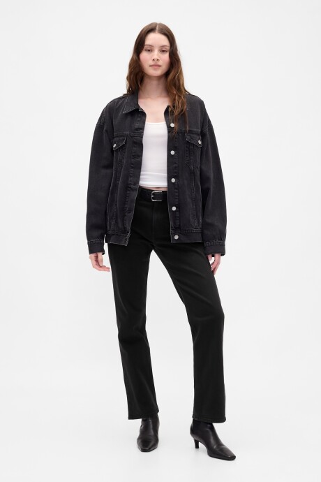 Jean 90S Straight Mujer Black Wash