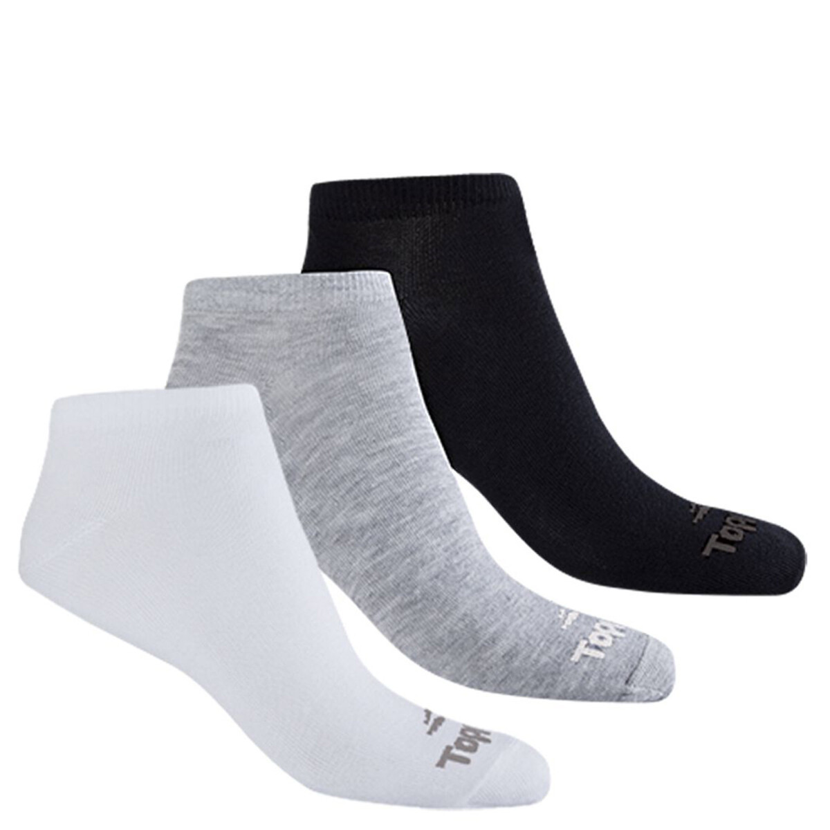 Medias de Hombre Topper Soquete x3 Topper - Blanco - Gris - Negro 