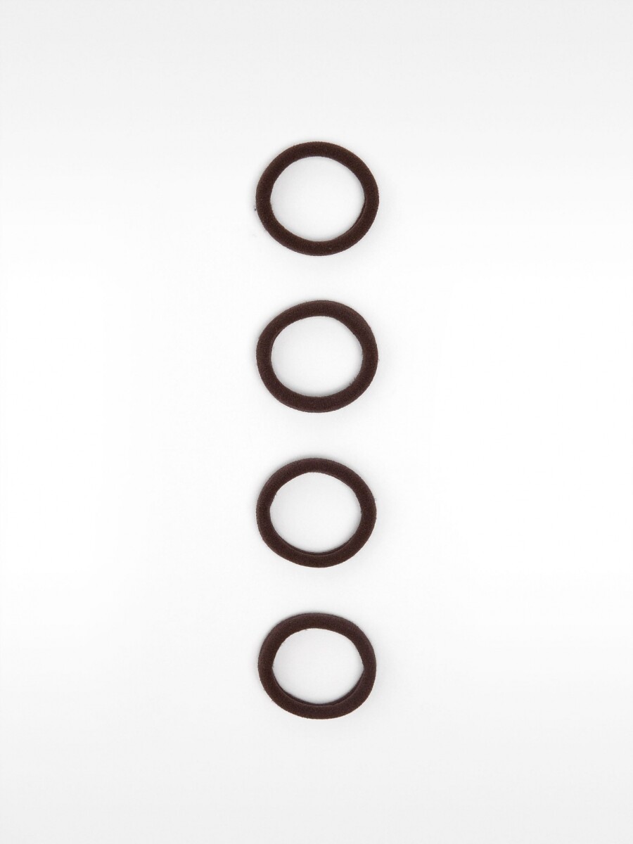 Conjunto De Gomas Para El Pelo marron