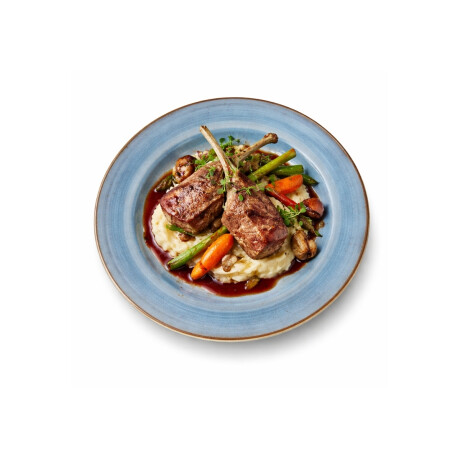 Plato Llano Artisan 28 cm Azul Porcelana Corona Plato Llano Artisan 28 cm Azul Porcelana Corona