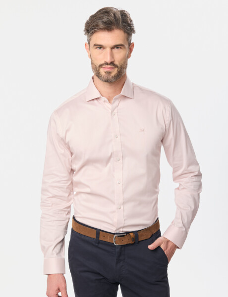 CAMISA DE VESTIR CON SPANDEX Rosa