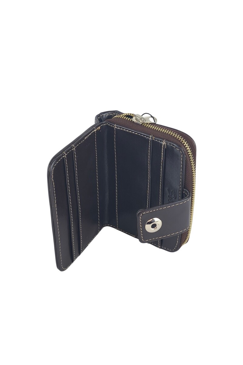 Monedero con tarjetero mediano beige