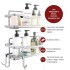 Estante Organizador Baño Ducha Set X2 Adhesivo Con Ganchos Imback Color Plateado Estante Organizador Baño Ducha Set X2 Adhesivo Con Ganchos Imback Color Plateado