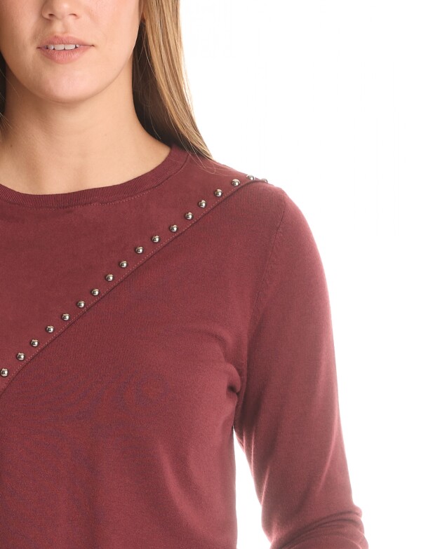 Buzo Combinado Suede BORDEAUX