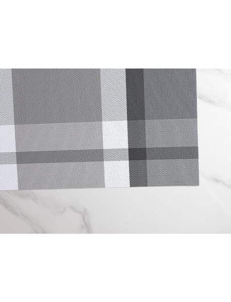INDIVIDUAL PVC 45x30CM CUADROS TONOS GRIS INDIVIDUAL PVC 45x30CM CUADROS TONOS GRIS