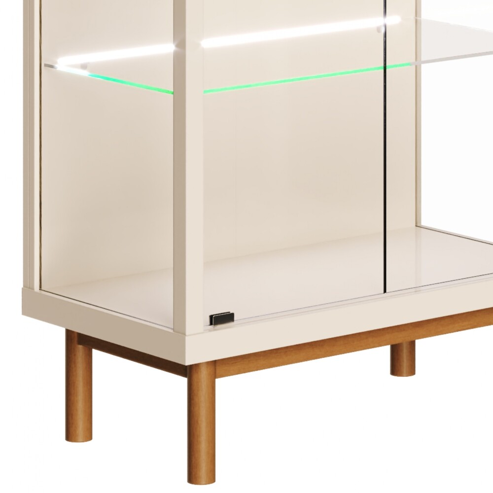 Cristalero con Luz LED DUNE - Linea Manhattan Off White