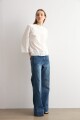 Blusa romántica blanco