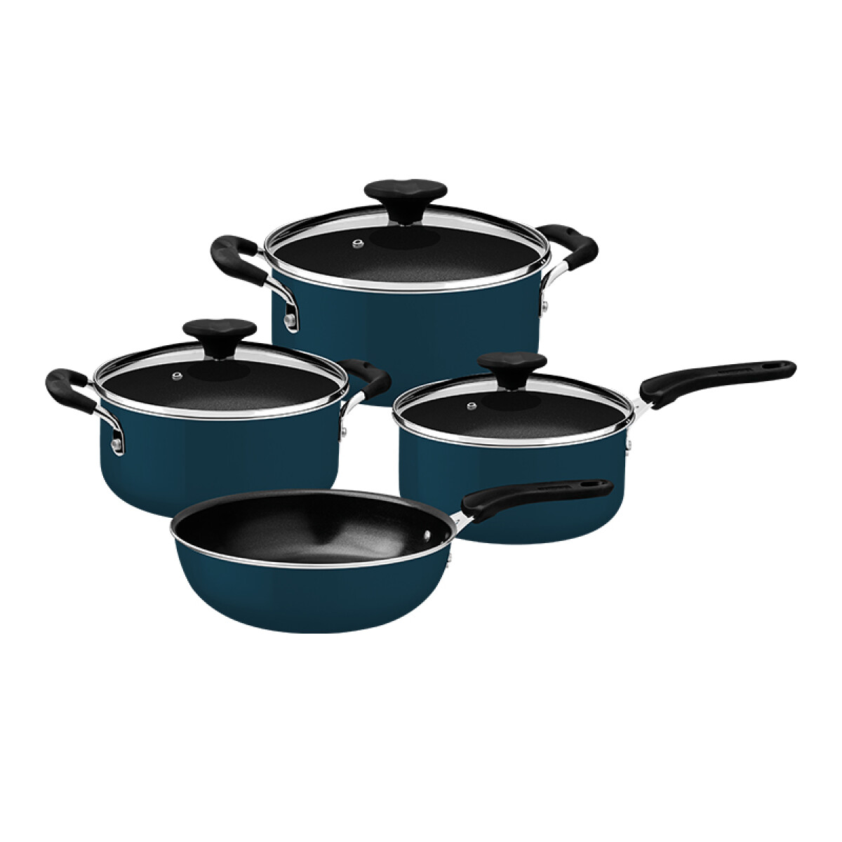 Bateria de cocina azul 4 piezas ceramica "Tunis" -TRAMONTINA - TR5484 