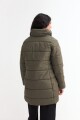 Campera puffer larga VERDE OLIVA
