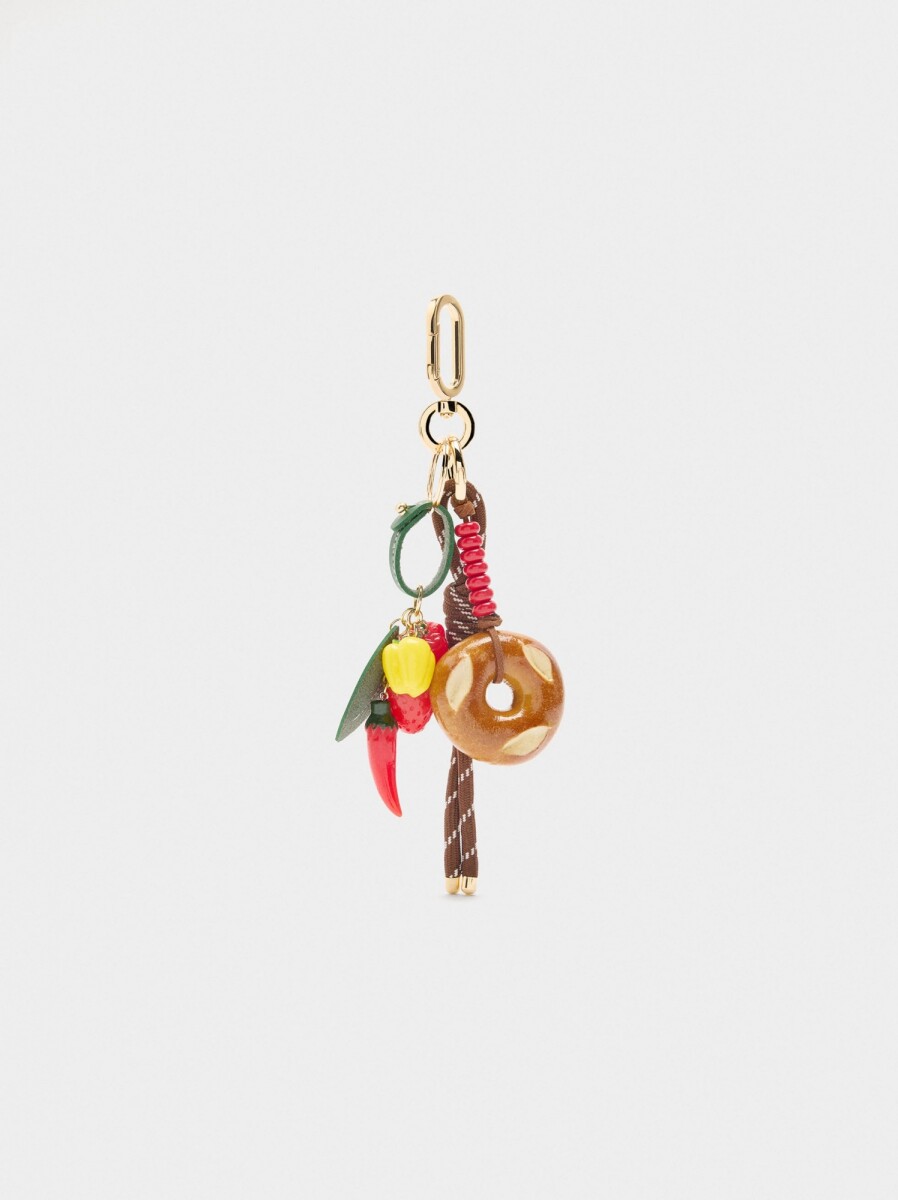 Llavero Charm De Pimientos - multicolor 