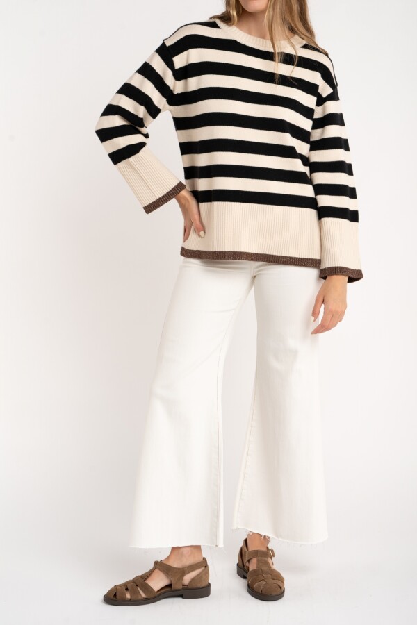 Sweater Rayado Negro