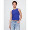 COTTON CROCHET CREW TANK MATISSE BLUE