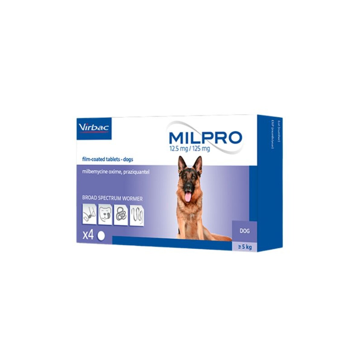 MILPRO DOG +5KG (1 COMPRIMIDO) - Milpro Dog +5kg (1 Comprimido) 