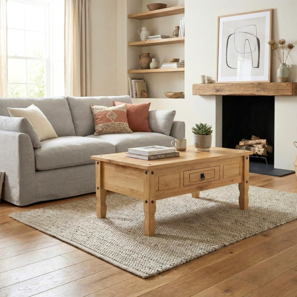 Mesa de centro - Linea Mexicana - 95x50cm Natural