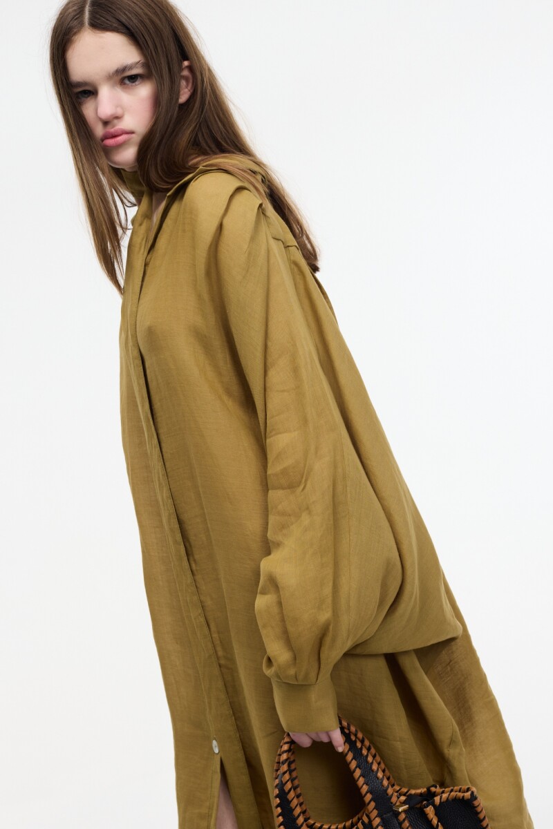 VESTIDO CAMISERO Kaki