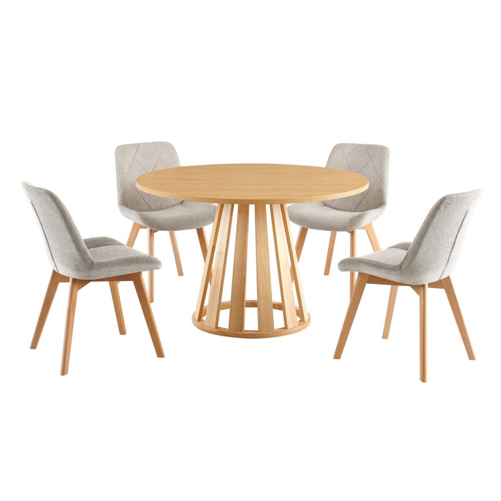 JUEGO DE COMEDOR MDF-Y-MADERA INÉS