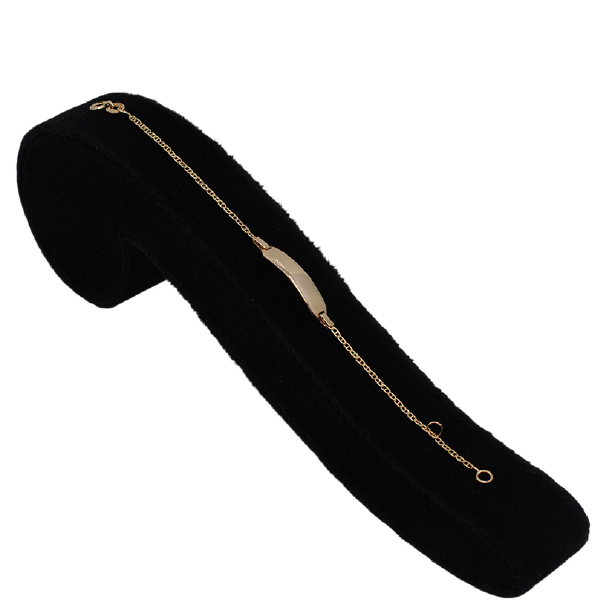 Pulsera para bebé en oro 18k con placa de identidad 