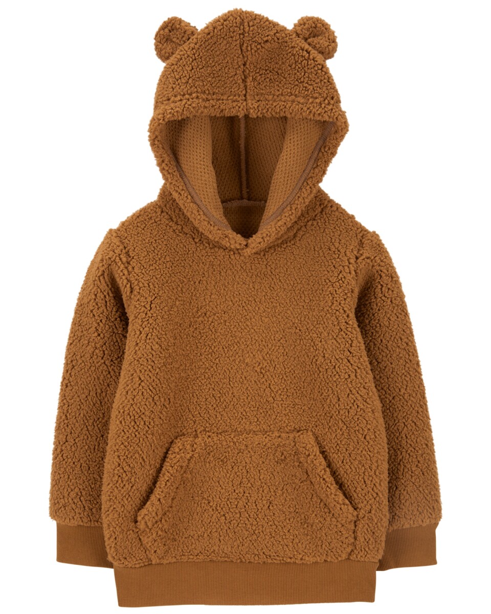 Canguro de sherpa, con capucha y orejitas, diseño oso 