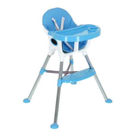 Silla Alta de Comer para Bebé Portable con Altura Ajustable Azul