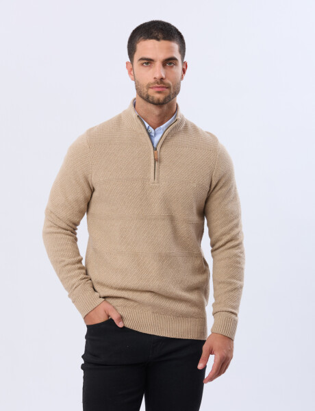 BUZO TEJIDO TEXTURADO Beige